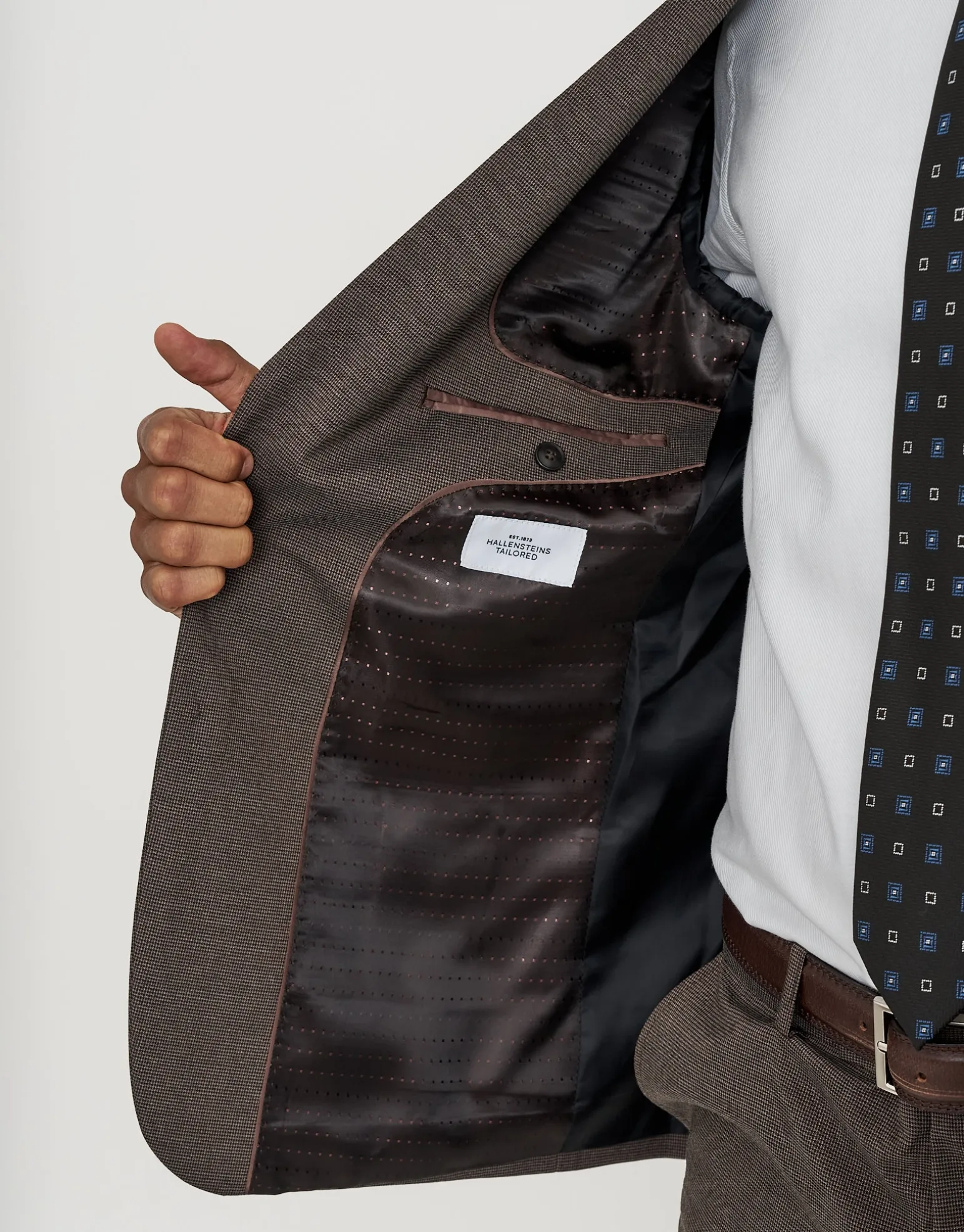 Bexley Slim Fit Suit Jacket in Chocolate