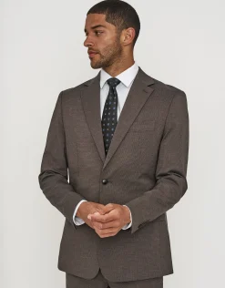 Bexley Slim Fit Suit Jacket in Chocolate