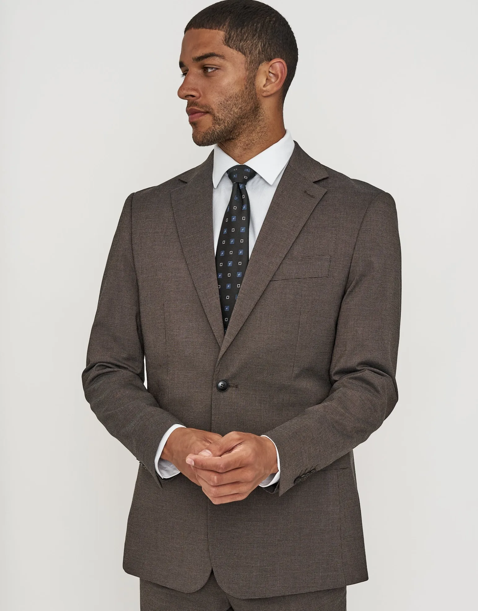Bexley Slim Fit Suit Jacket in Chocolate