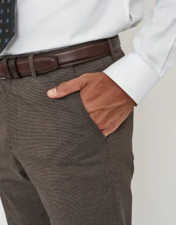 Bexley Slim Fit Suit Trousers in Chocolate
