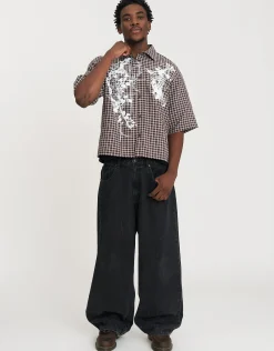 Brambles Printed Short Sleeve Shirt in Brown