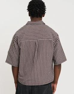 Brambles Printed Short Sleeve Shirt in Brown