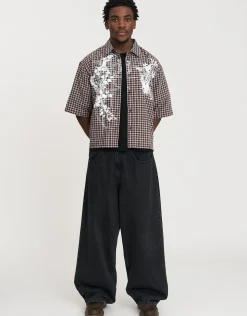 Brambles Printed Short Sleeve Shirt in Brown