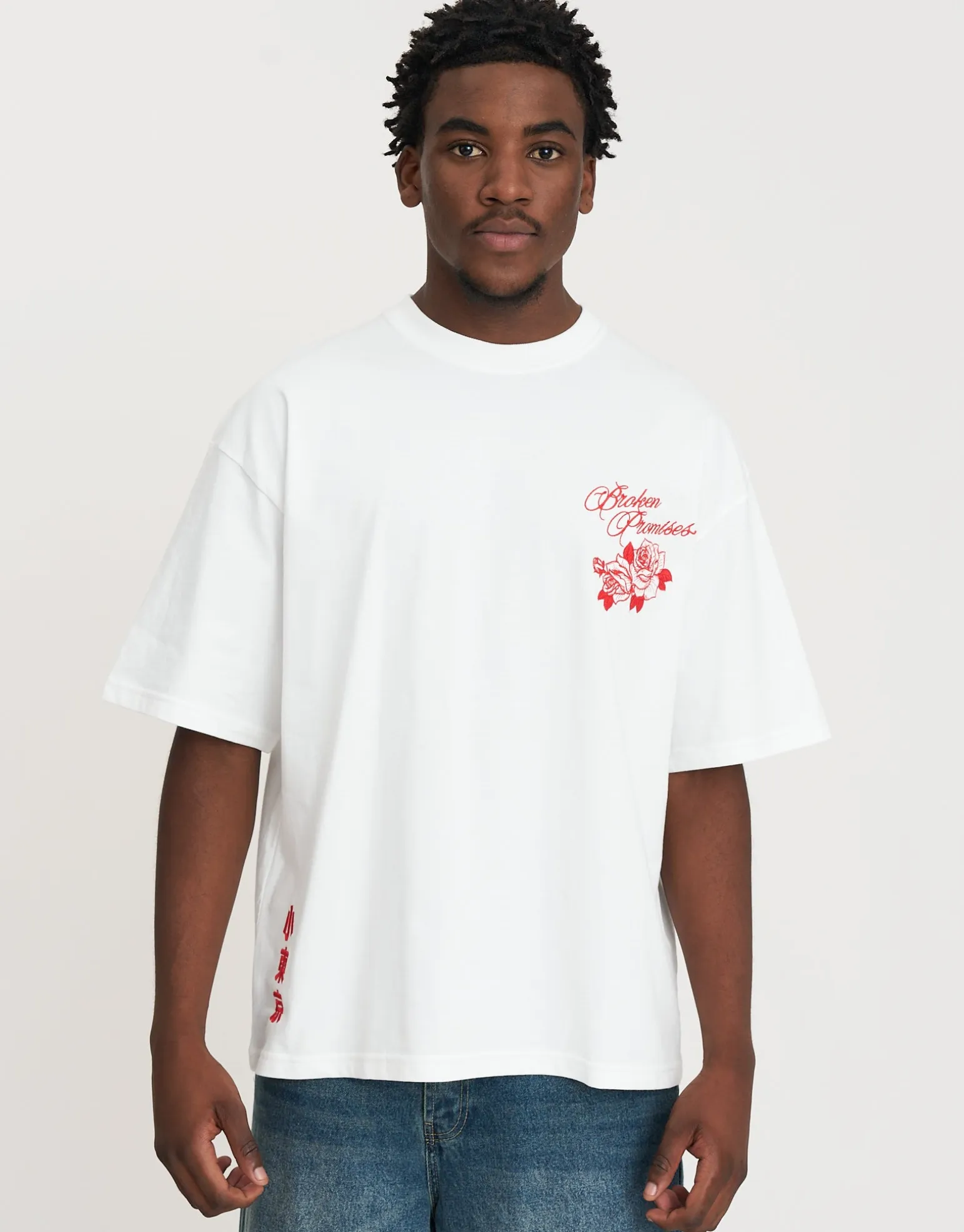 Broken Promises Box Fit T Shirt in Black