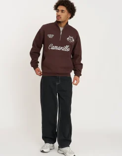 Camarillo Quarter Zip in Bitter Brown