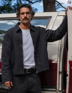 Canvas Work Jacket in Grey