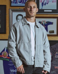 Canvas Work Jacket in Grey