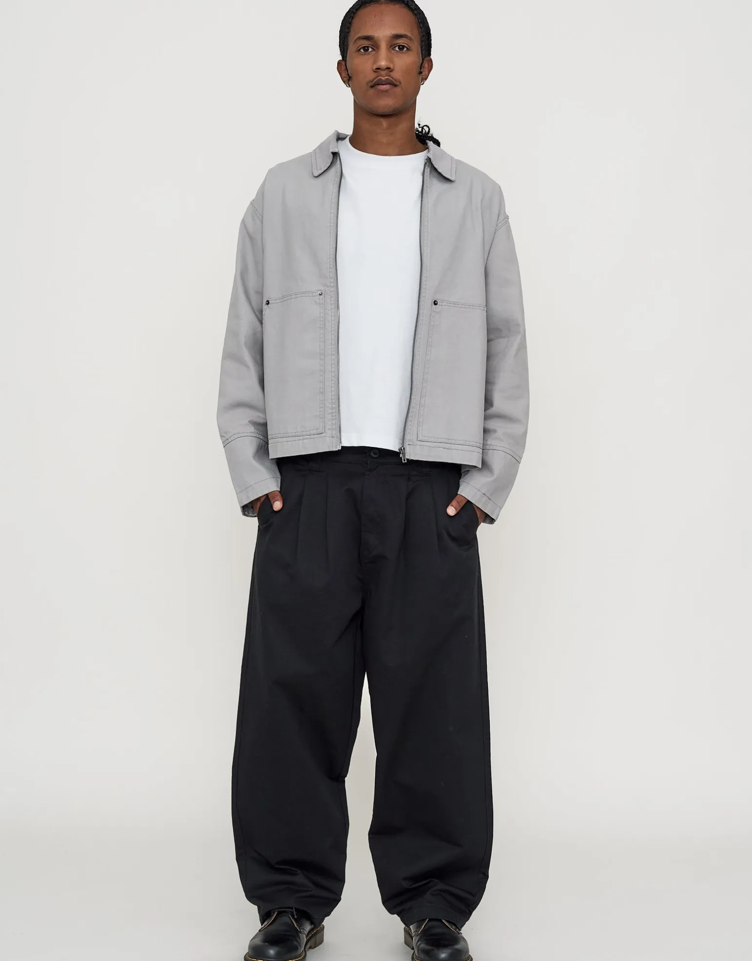 Canvas Work Jacket in Grey