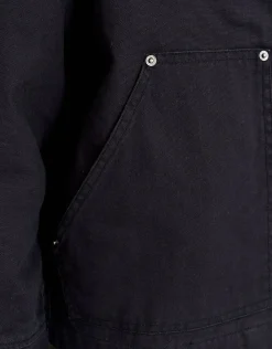 Canvas Work Jacket in Washed Black