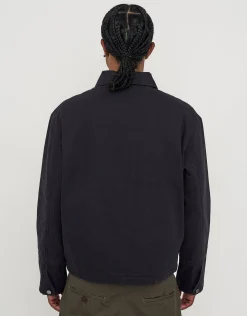 Canvas Work Jacket in Washed Black