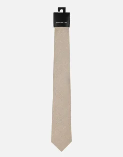 Carnaby Spot Slim Tie in Ecru