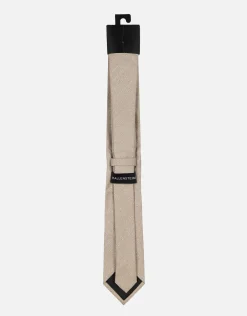 Carnaby Spot Slim Tie in Ecru