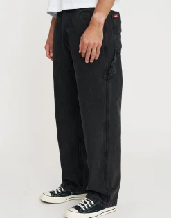 Carpenter Baggy Fit Jeans in Washed Black