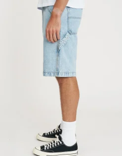 Carpenter Relaxed Fit Jorts in Blue Fade