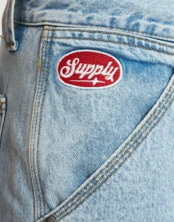Carpenter Relaxed Fit Jorts in Washed Black