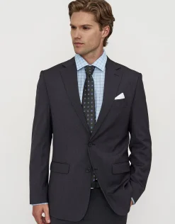 Charcoal Check Slim Fit Suit Jacket in Charcoal
