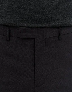 Charcoal Check Slim Fit Suit Trousers in Charcoal