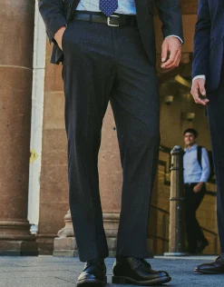 Charcoal Check Slim Fit Suit Trousers in Charcoal
