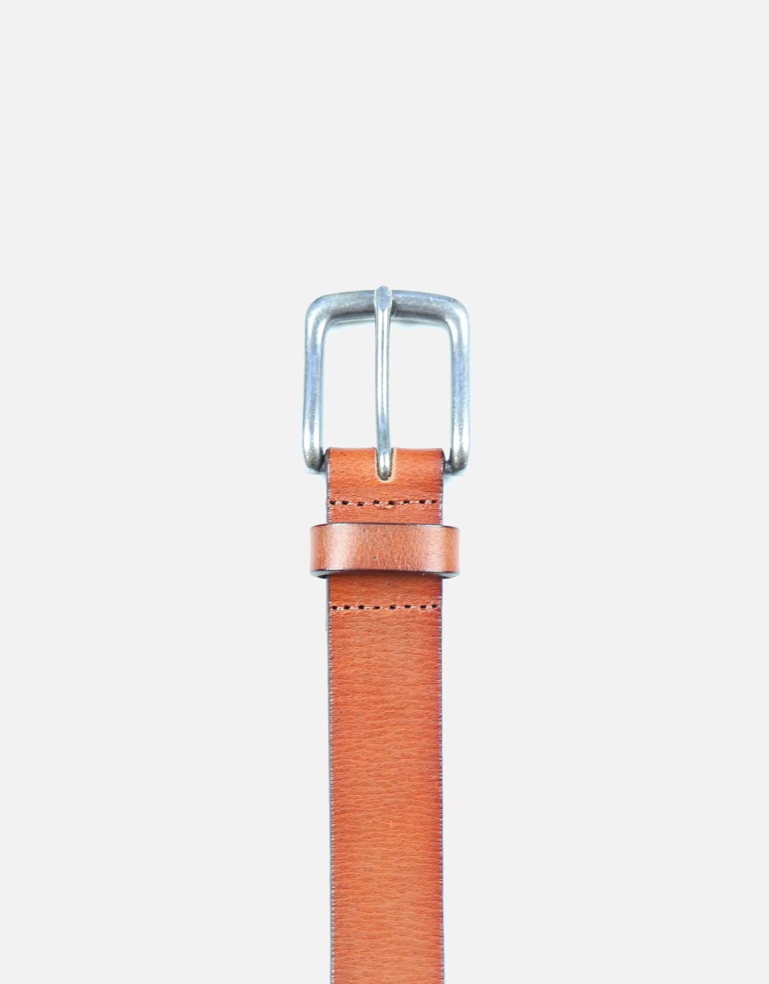 Charlie PU Leather Belt in Rust
