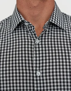 Check Dress Shirt in Black