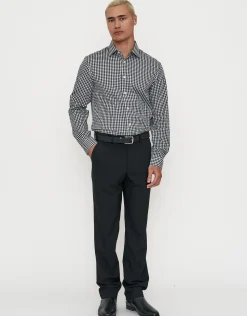 Check Dress Shirt in Black