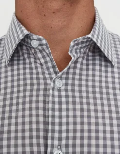 Check Dress Shirt in Black