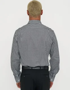 Check Dress Shirt in Black