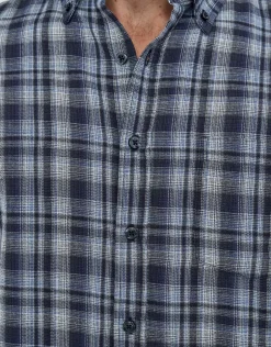 Check Out Long Sleeve Shirt in Blue