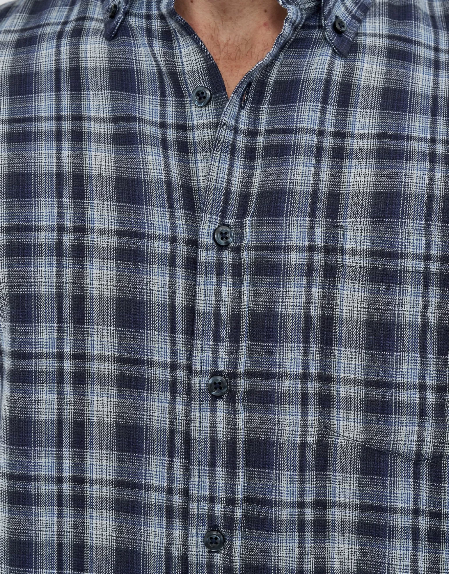 Check Out Long Sleeve Shirt in Blue