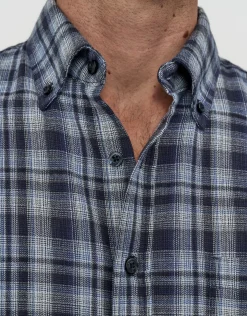 Check Out Long Sleeve Shirt in Blue