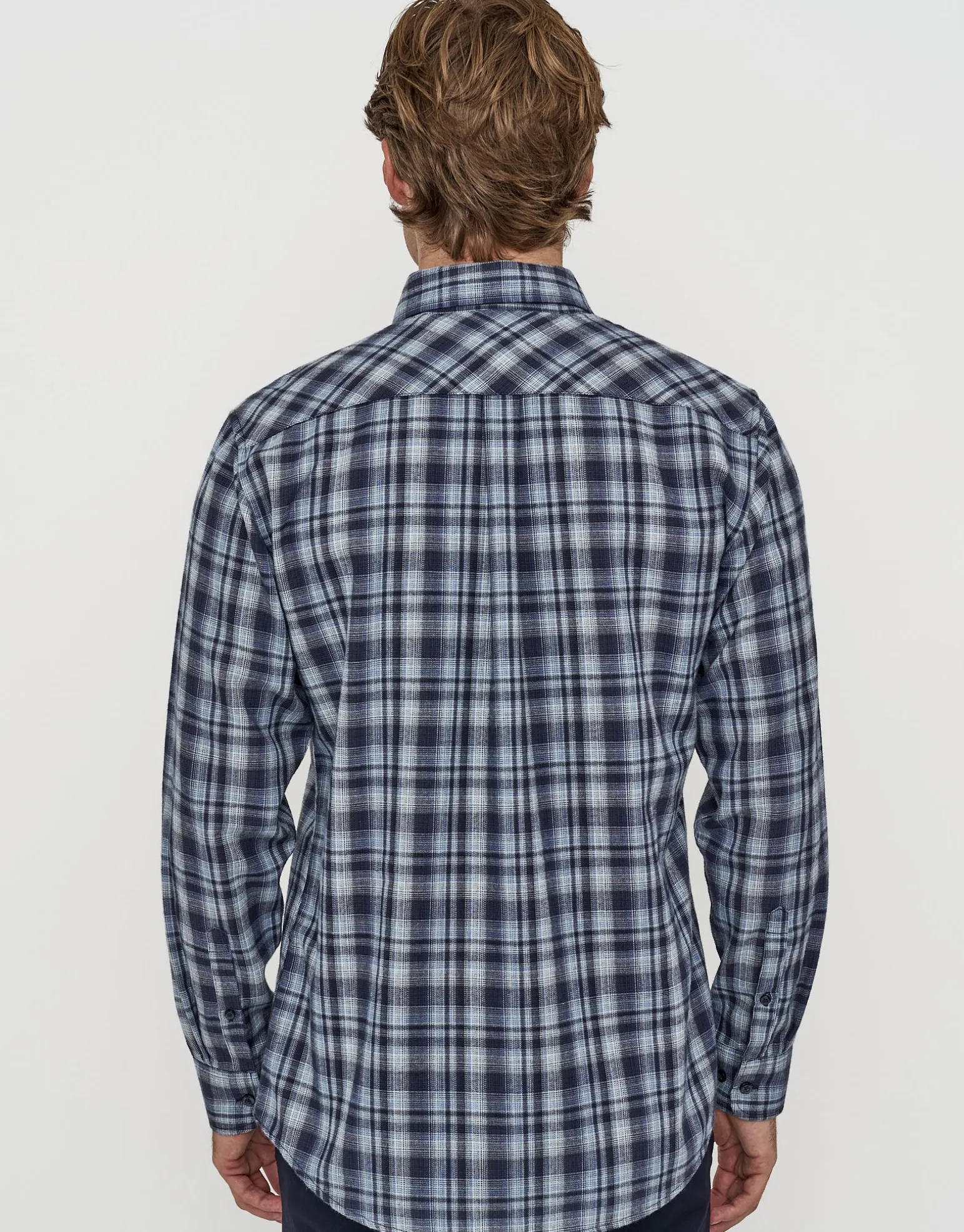 Check Out Long Sleeve Shirt in Blue