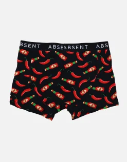 Chillies Pattern Boxers in Black