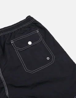 Contrast Stitch Swim Shorts in Azure Blue