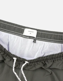 Contrast Stitch Swim Shorts in Azure Blue