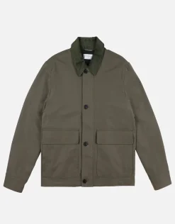 Cord Collar Field Jacket in Khaki