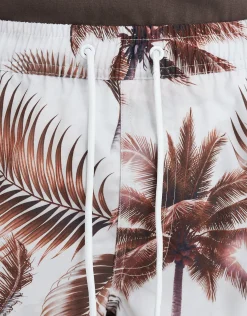 Corsica Palms Swim Shorts in Chocolate