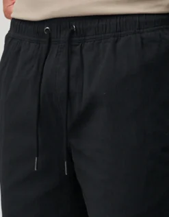 Crinkle Texture Elastic Waist Shorts in Brown
