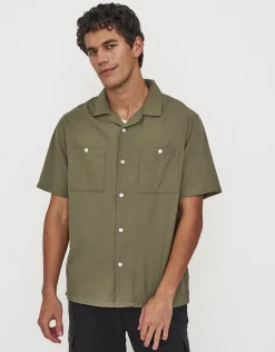 Cromwell Short Sleeve Shirt in Khaki