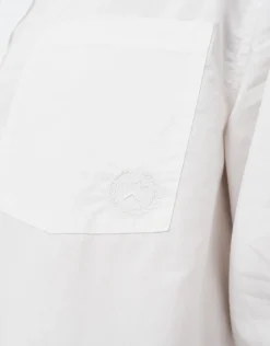 Cropped Long Sleeve Shirt in White