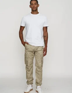 Cuffed Cargo Joggers in Khaki