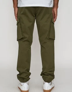 Cuffed Cargo Joggers in Stone