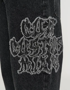 Cult Customs Baggy Fit Jeans in Washed Black