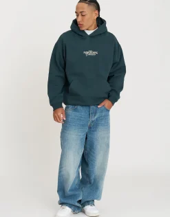 Defiance Car Oversized Hoodie in Wood Smoke