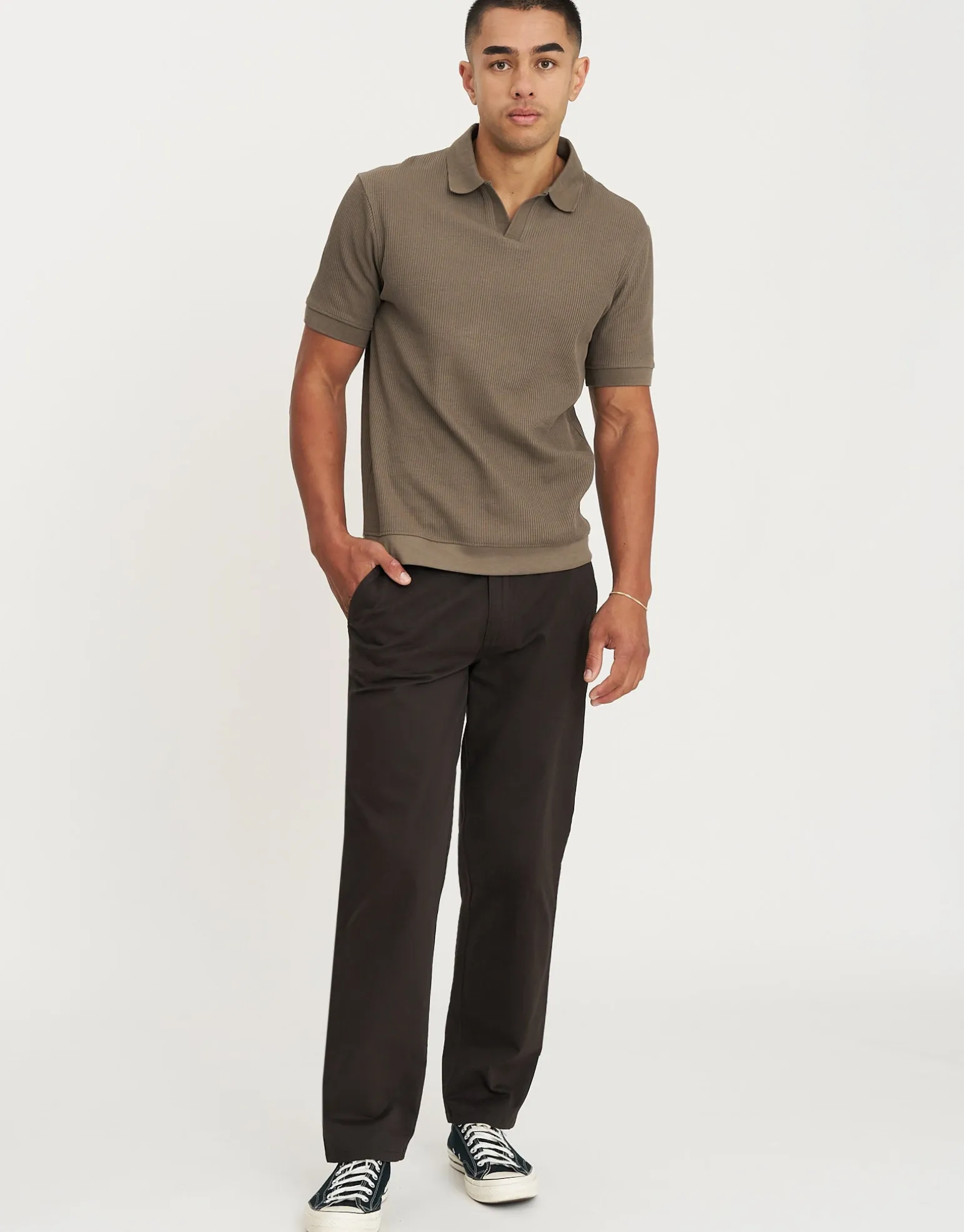 Delta Standard Fit Chinos in Black