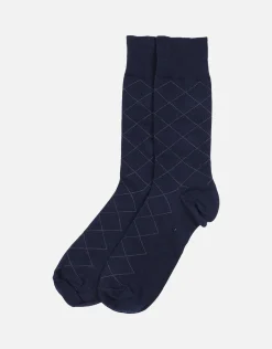 Diamond Dress Socks in Black