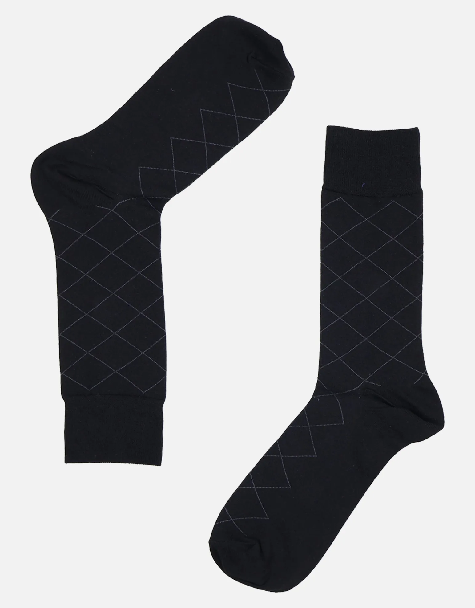 Diamond Dress Socks in Navy