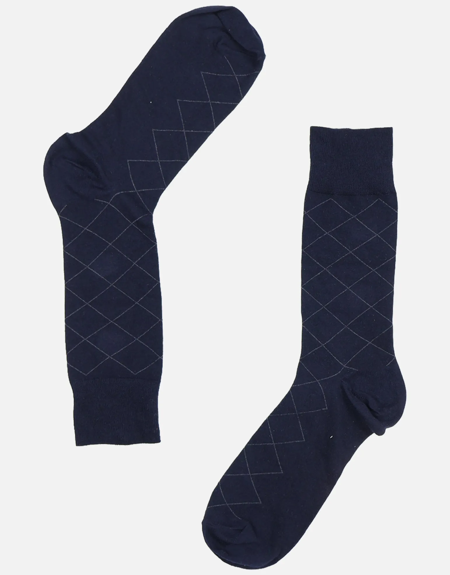 Diamond Dress Socks in Navy