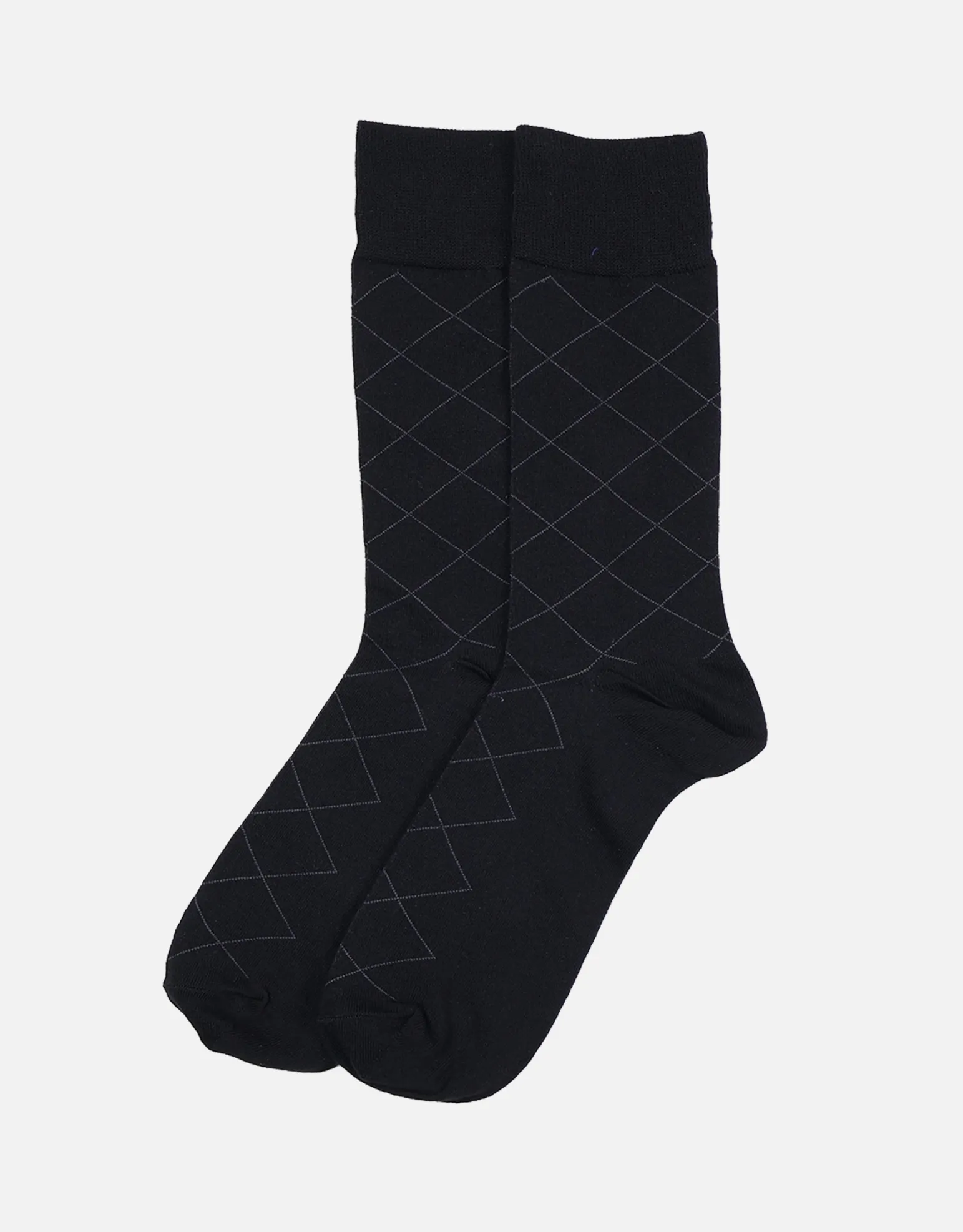 Diamond Dress Socks in Navy