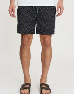 Diamond Swim Shorts in Black