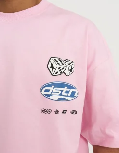 Dice Box Tee in Pink Glow